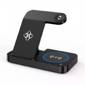 Promotional Watch Portable Table Wireless Phone Stand Charger Led Desk Lamp Night Wireless Charger 3 In 1 for Phone Samsung
