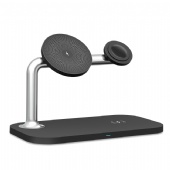Qi 15w Fast Charge 3 in 1 Wireless Charger Station Double 15W Desktop Magnetic Wireless Charger